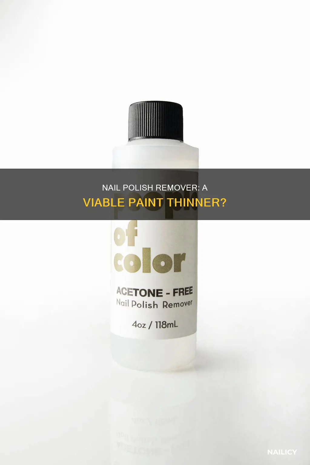 can i use nail polish remover as paint thinner
