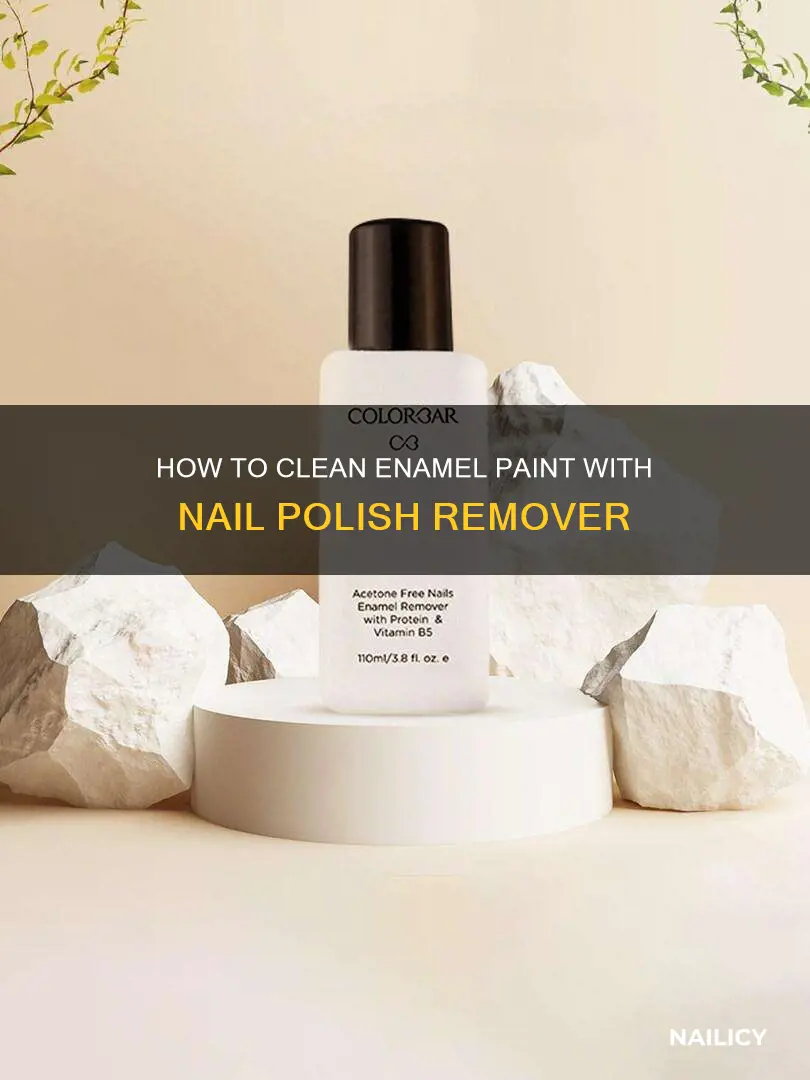 can i use nail polish remover to clean enamel paint