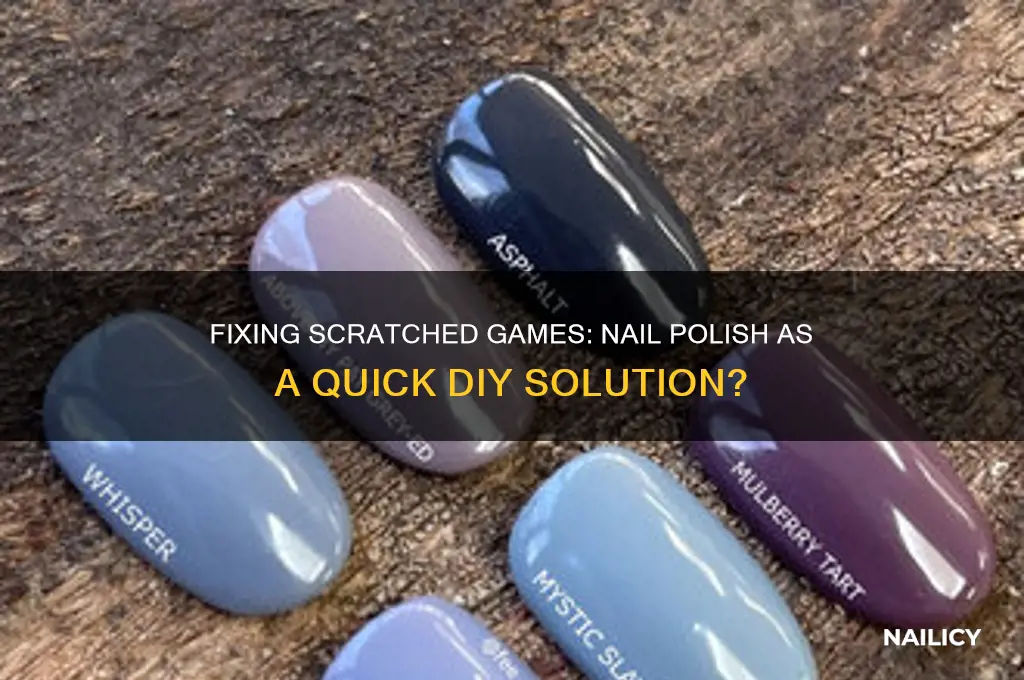 can i use nail polish to fix a scratched game