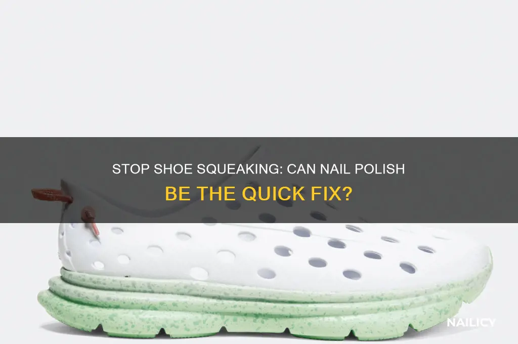 can i use nail polish to stop shoe squeaking