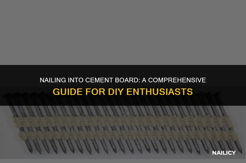 can i use nails in cement board