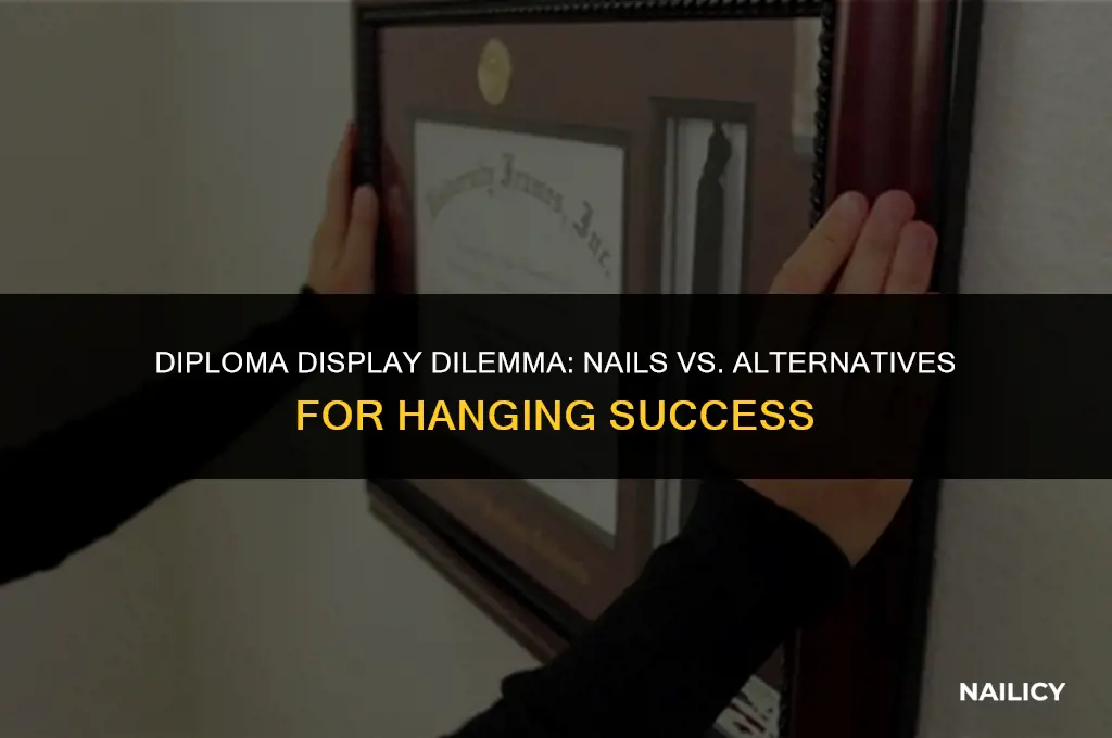 can i use nails to hang diplomas