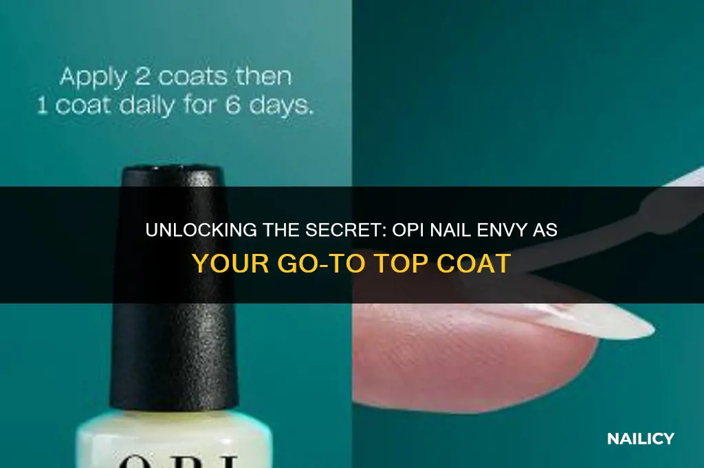 can i use opi nail envy as a top coat