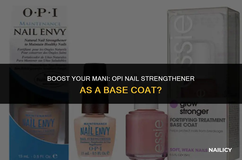can i use opi nail strengthener as a base coat