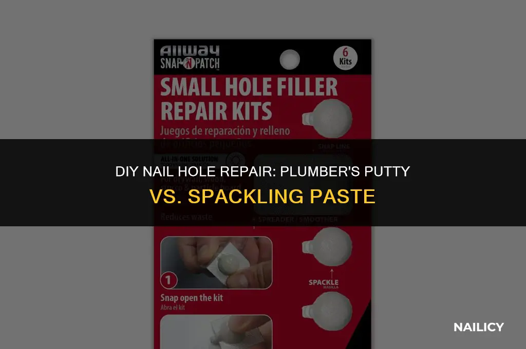 can i use plumbers putty to fill nail holes