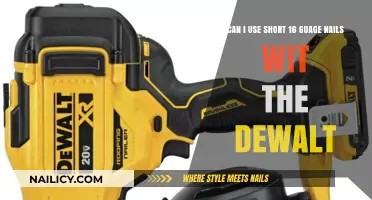 Can Short 16 Gauge Nails Work with the DeWalt?