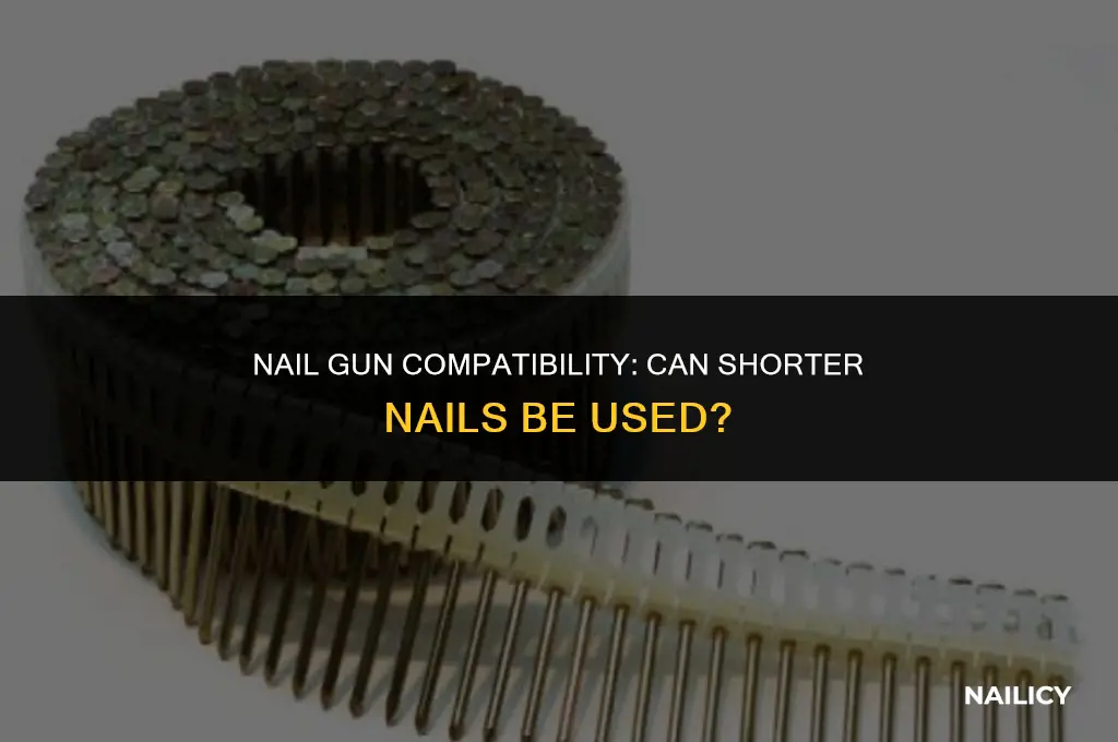 can i use shorter nails in nail gun