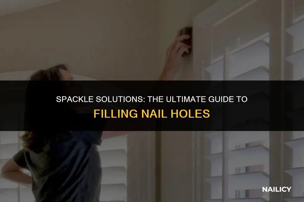 can i use spackle to fill nail holes