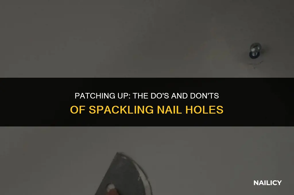 can i use spackling on nail holes