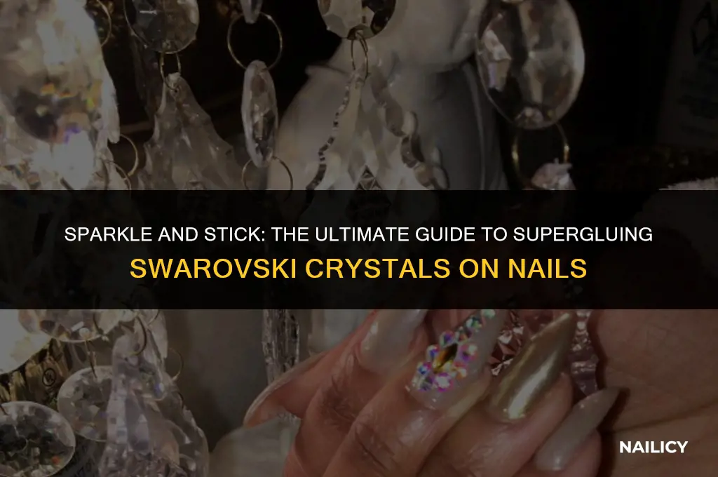 can i use superglue to glue swarovski crystals on nails