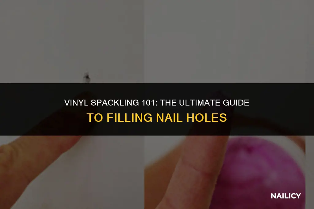 can i use vinyl spackling to fill nail holes