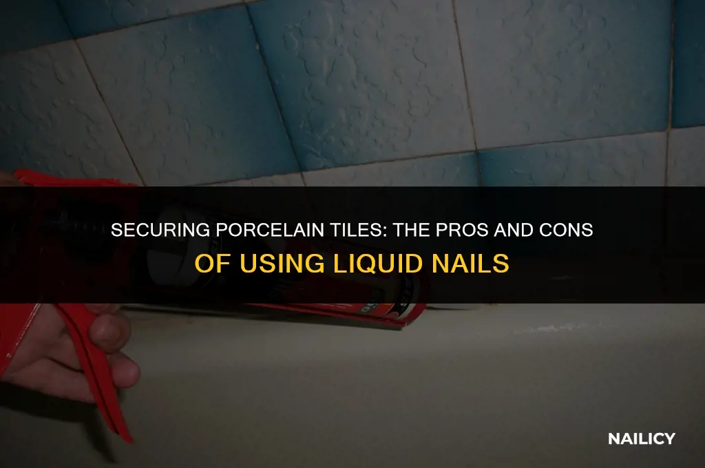 can i used liquid nails to secure my porcelain tile