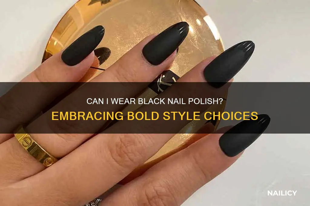 can i wear black nail polish