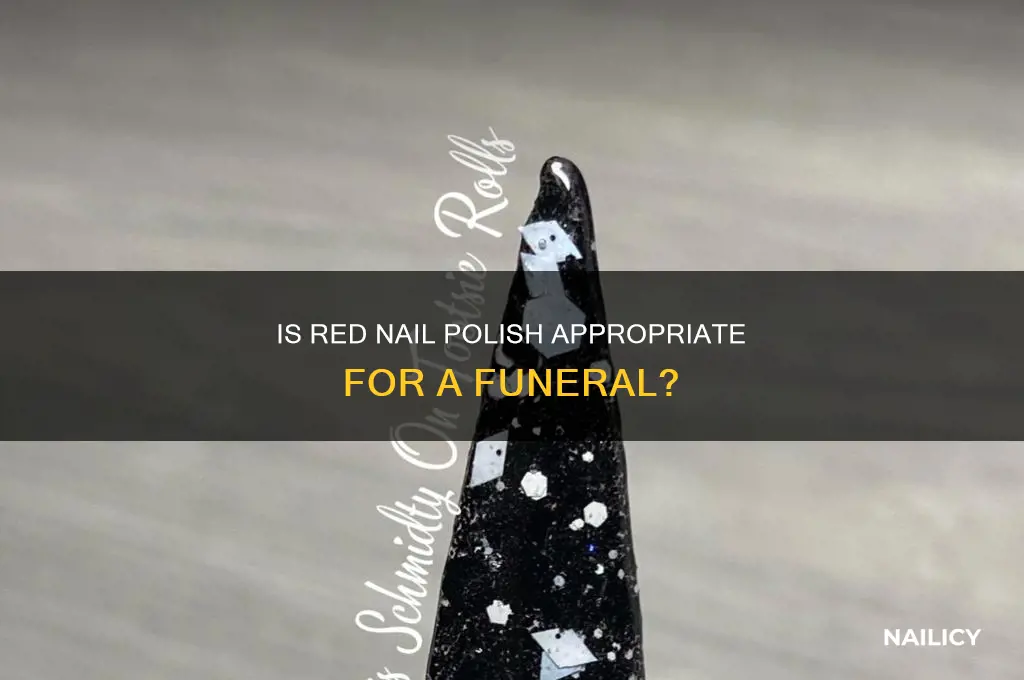 can i wear red nail polish to a funeral