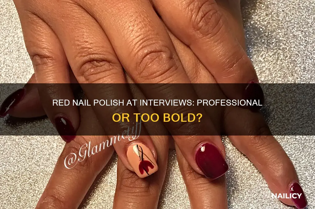 can i wear red nail polish to an interview