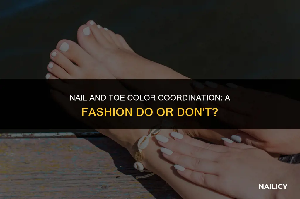 can i wear the same color on nails and toes
