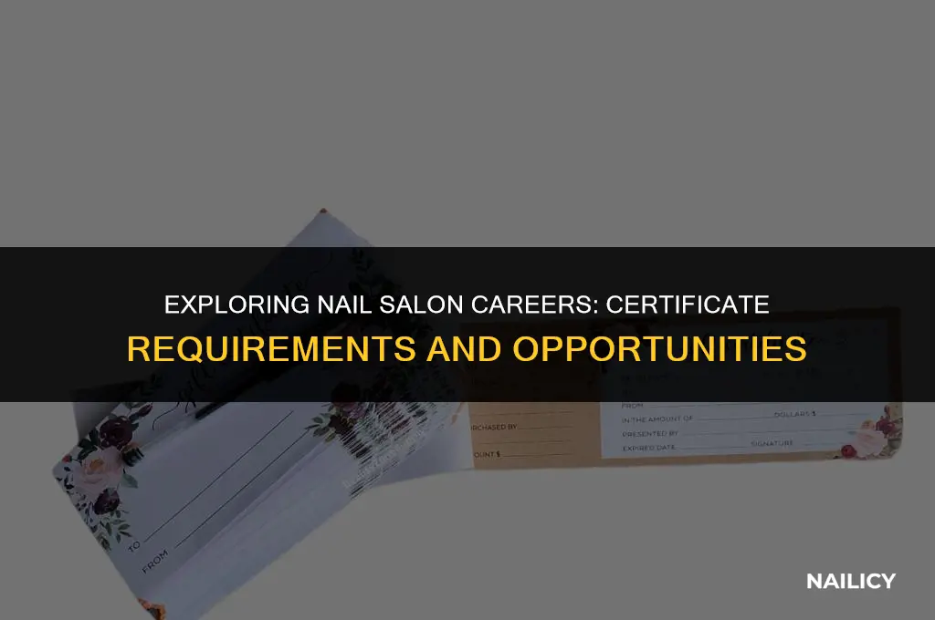 can i work in a nail salon with a certificate