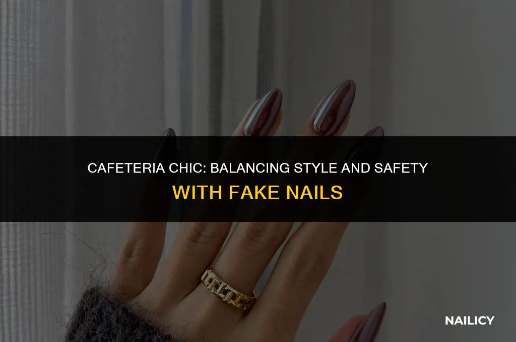 can i work in the cafeteria with fake nails