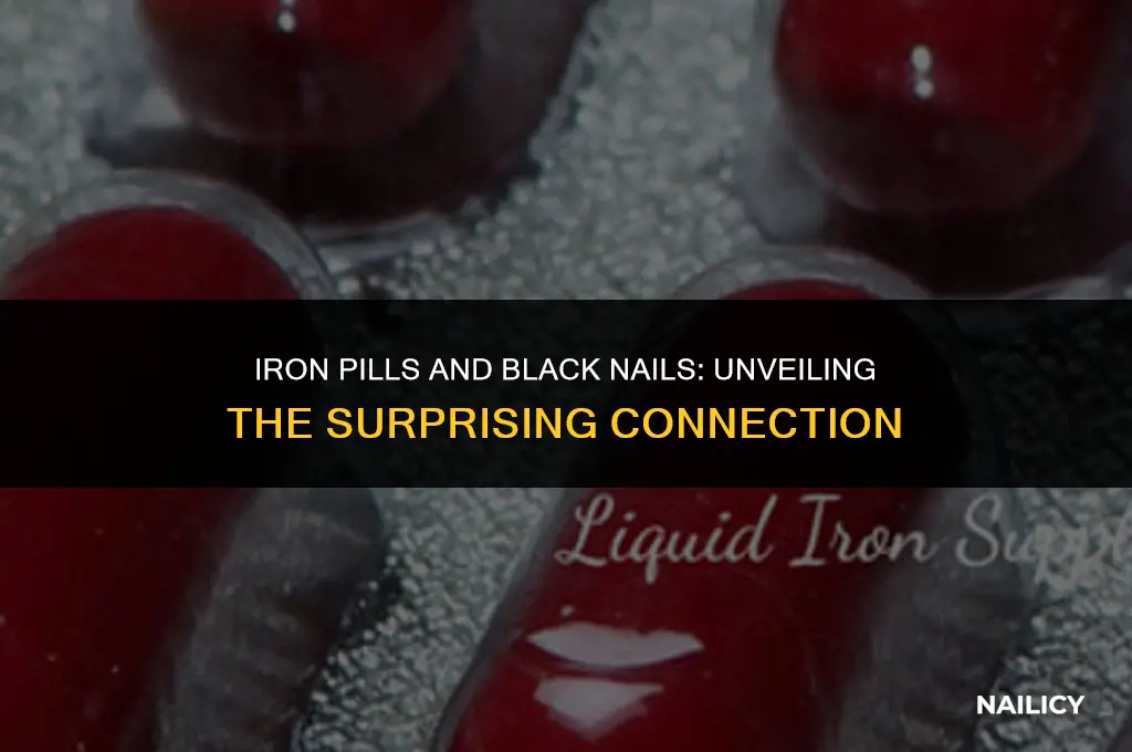 can iron pills cause black nails