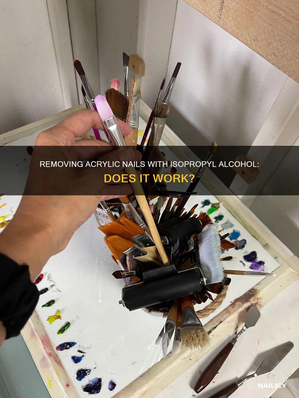 can isopropyl alcohol remove acrylic nails