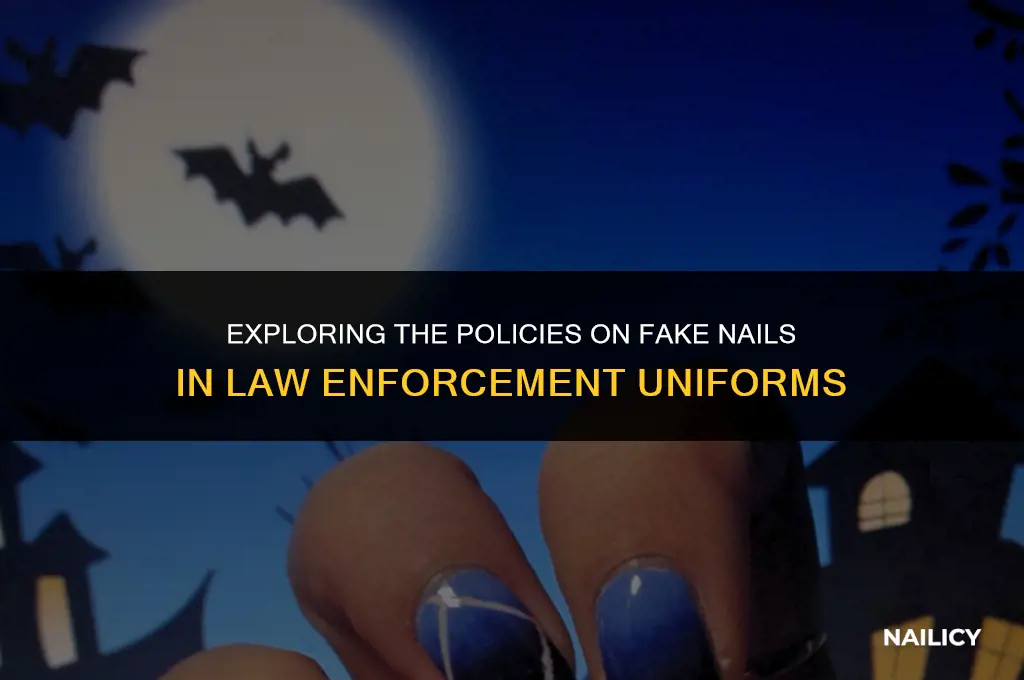 can law enforcement wear fake nails