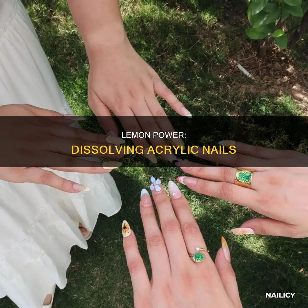 can lemon remove acrylic nails