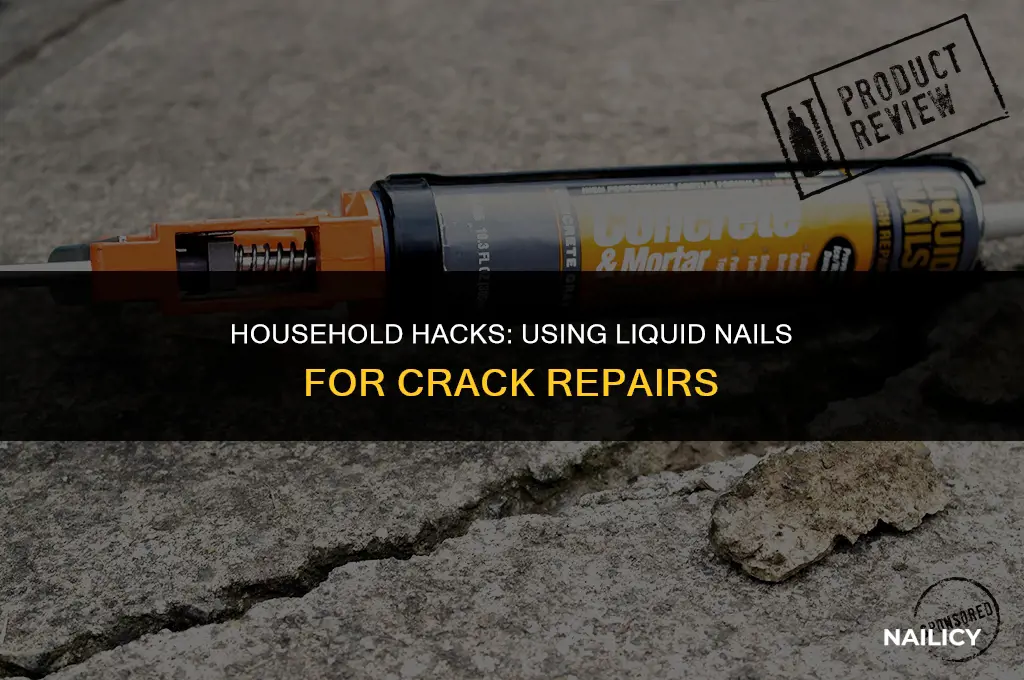 can liquid nail be used on cracks on the house