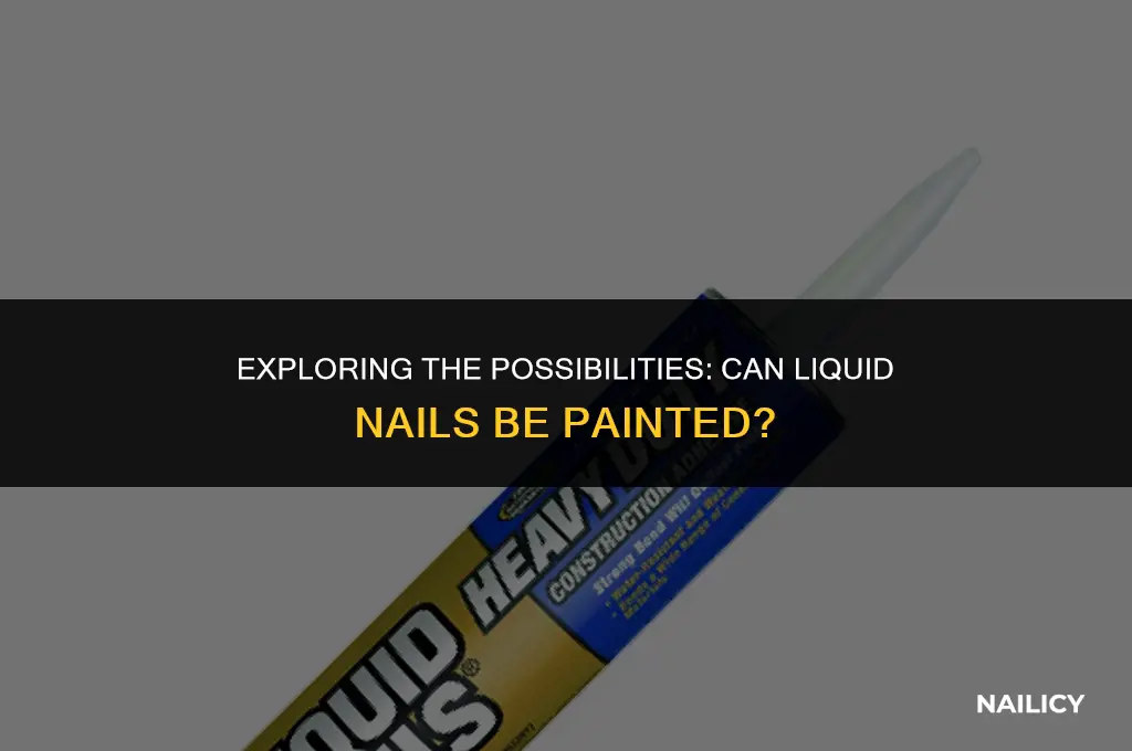can liquid nails be painted