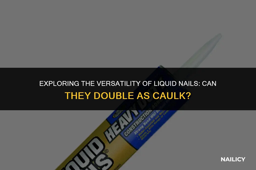 can liquid nails be used as caulk