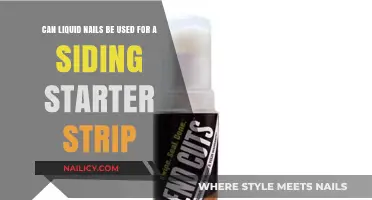 Exploring Liquid Nails: A Viable Option for Siding Starter Strips?