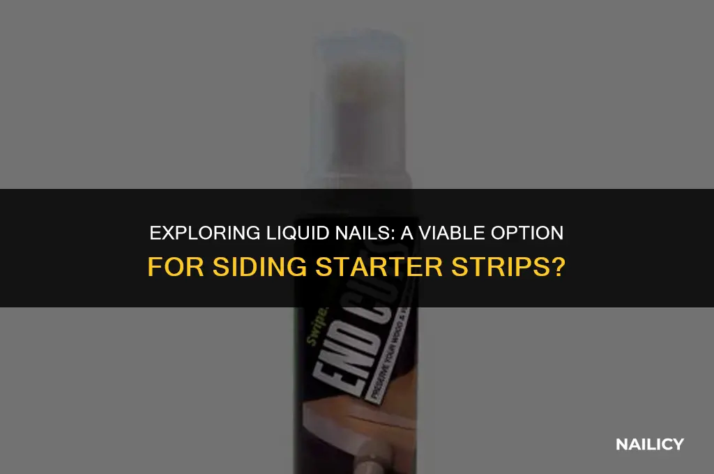 can liquid nails be used for a siding starter strip