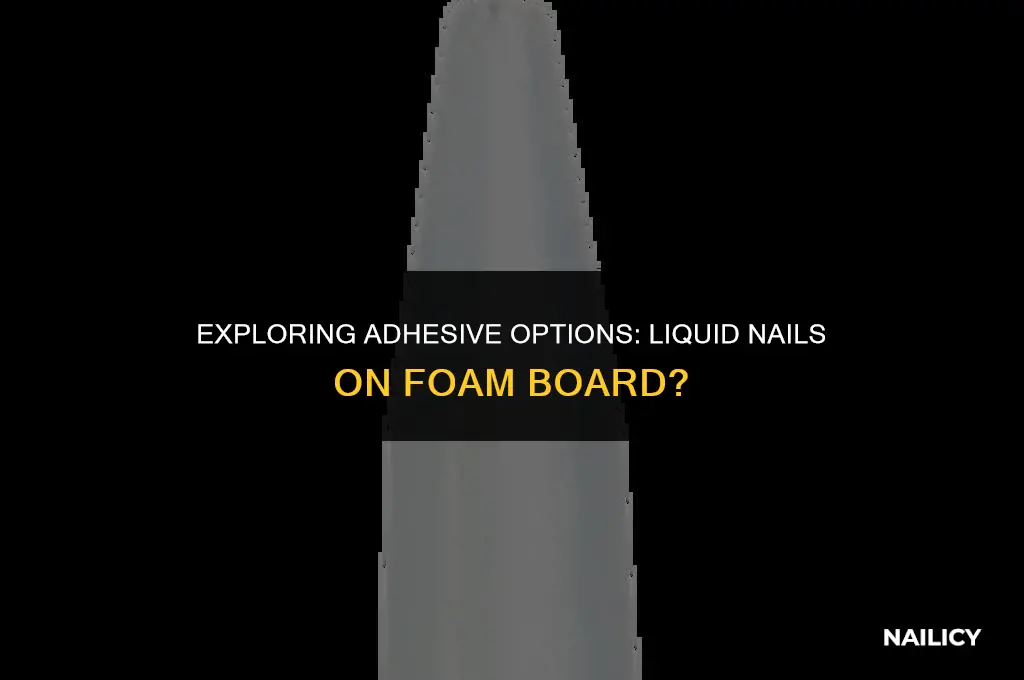 can liquid nails be used on foam board