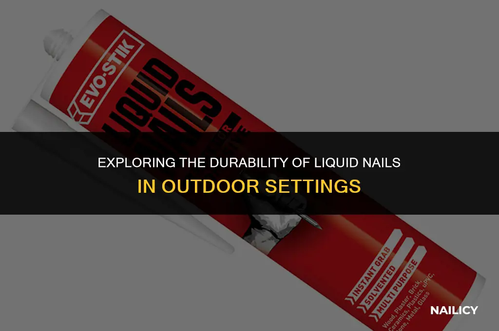 can liquid nails be used outdoors