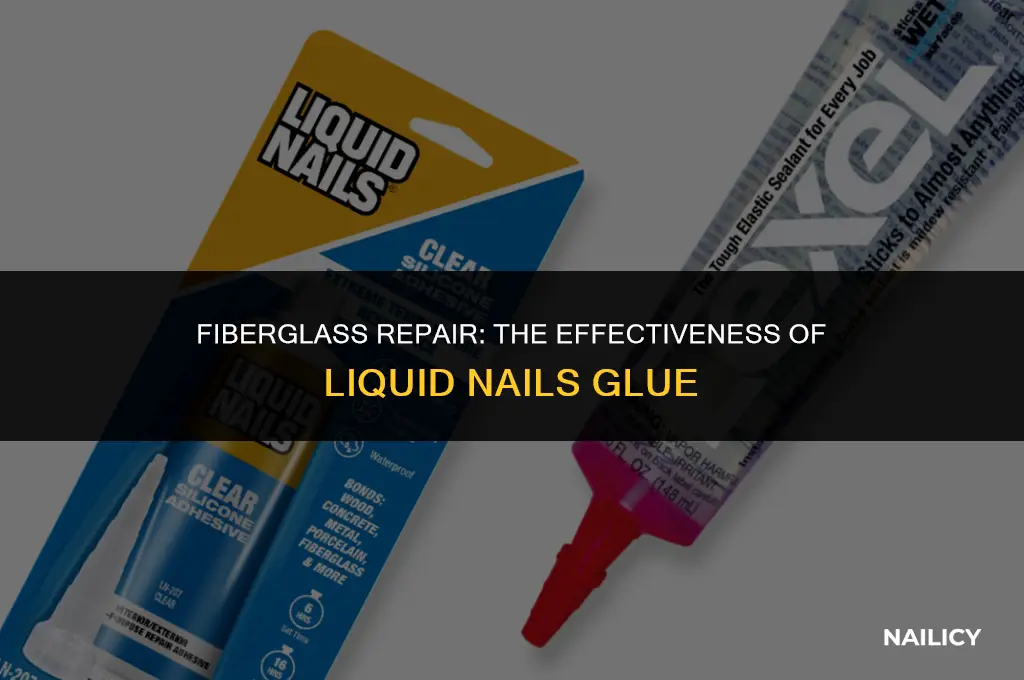 can liquid nails glue be used on fiberglass reinforced plastic