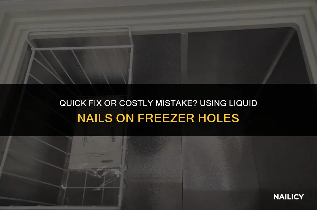 can liquid nails seal a freezer hole