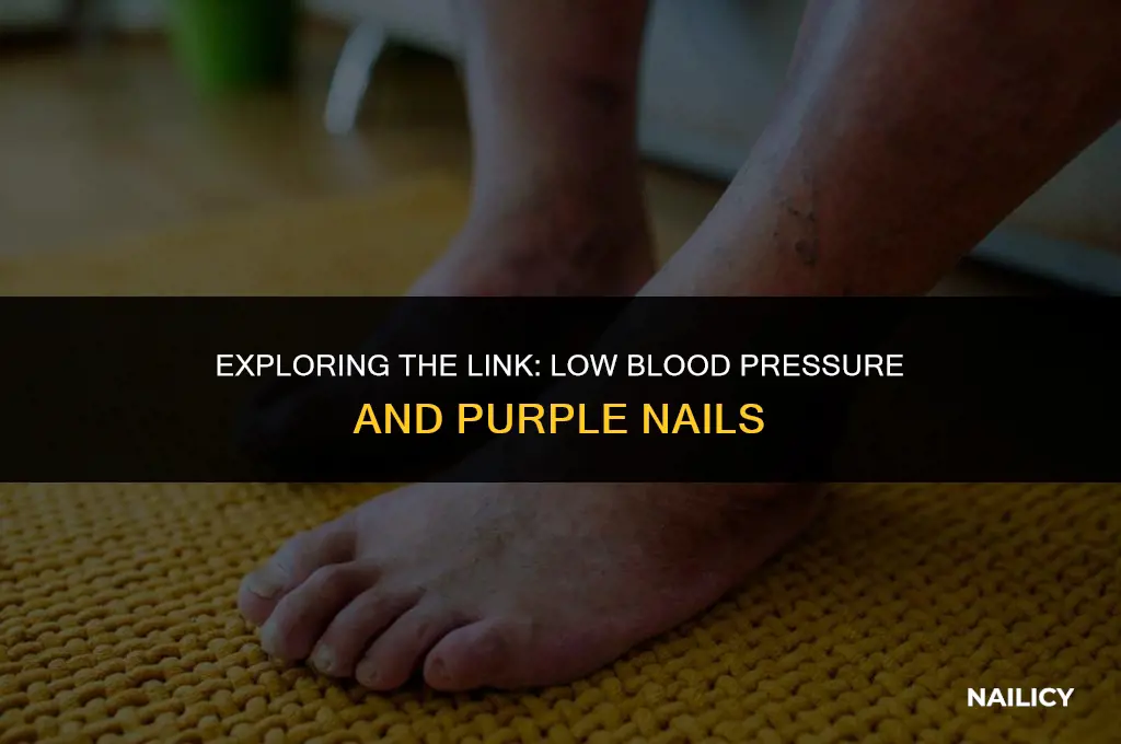 can low blood pressure cause purple nails