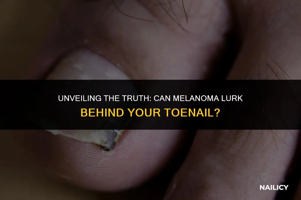 can melanoma develop behind a toe nail