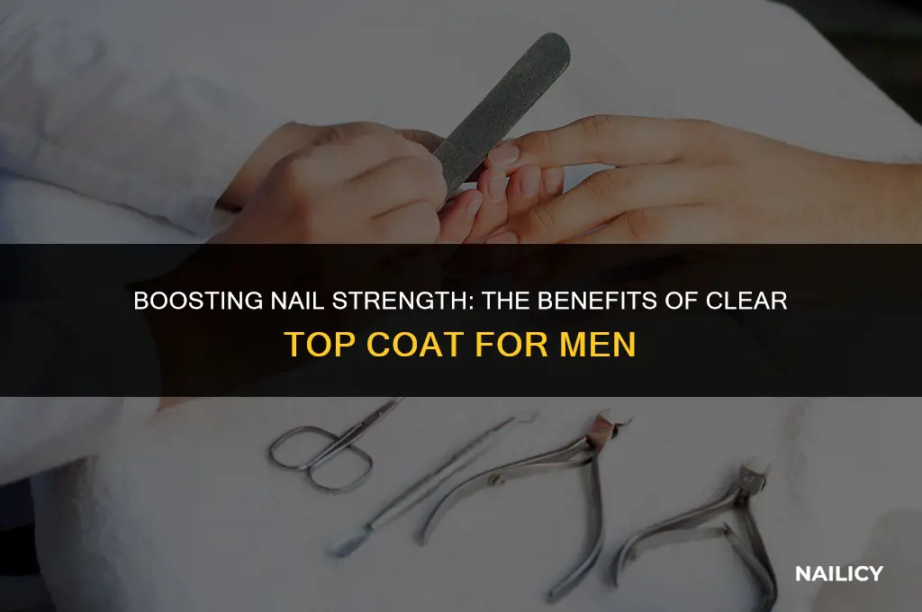 can men use clear top coat to keep nail stronger