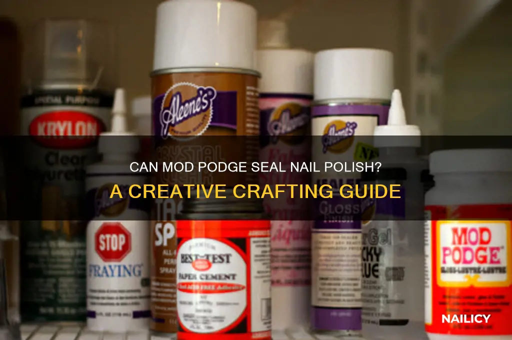 can mod podge seal nail polish