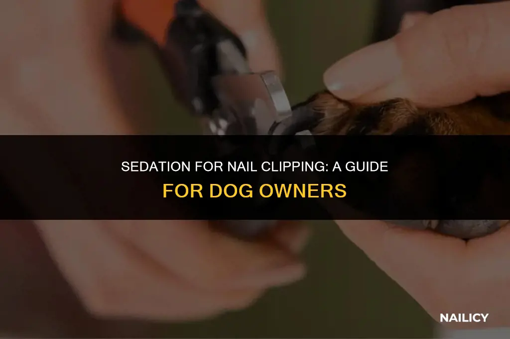 can my dog be sedated for nail clipping