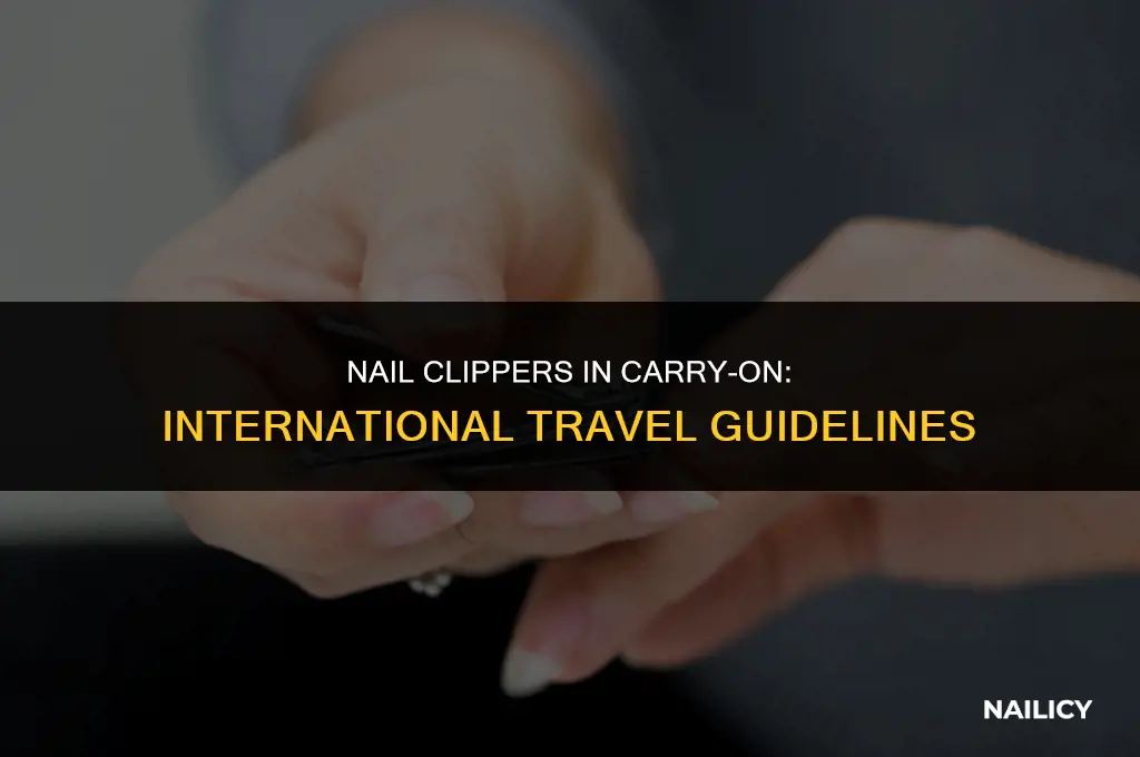 can nail clippers go on international carryon