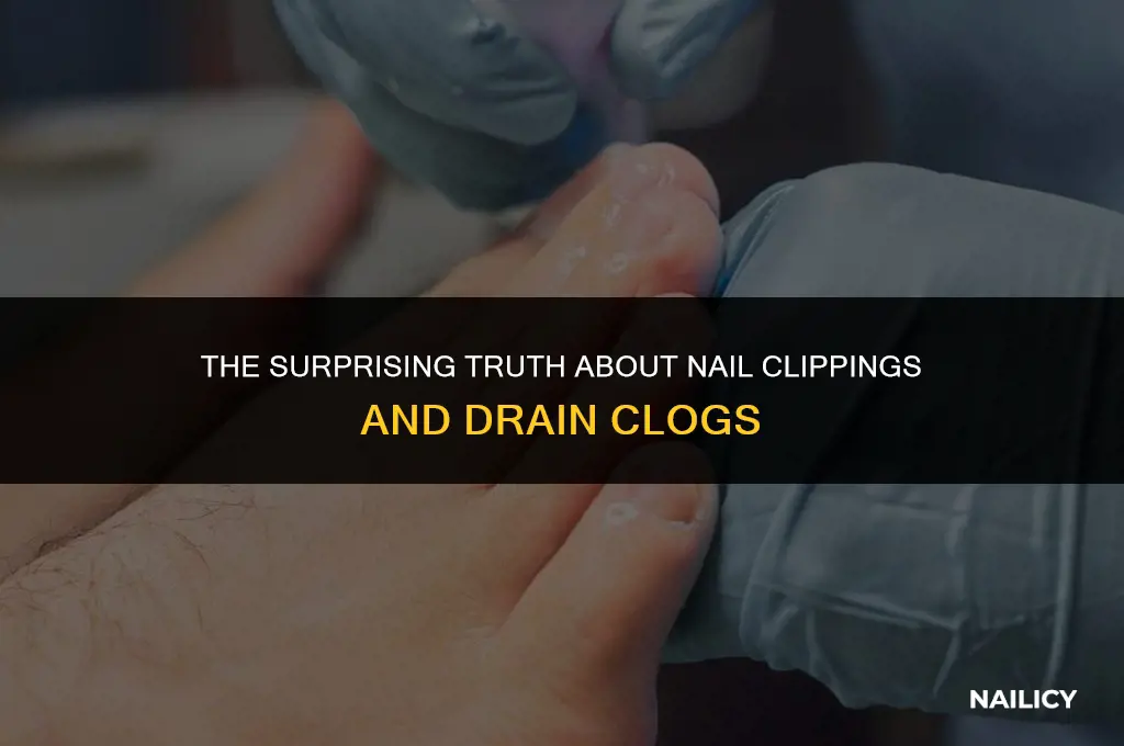 can nail clippings clog drains
