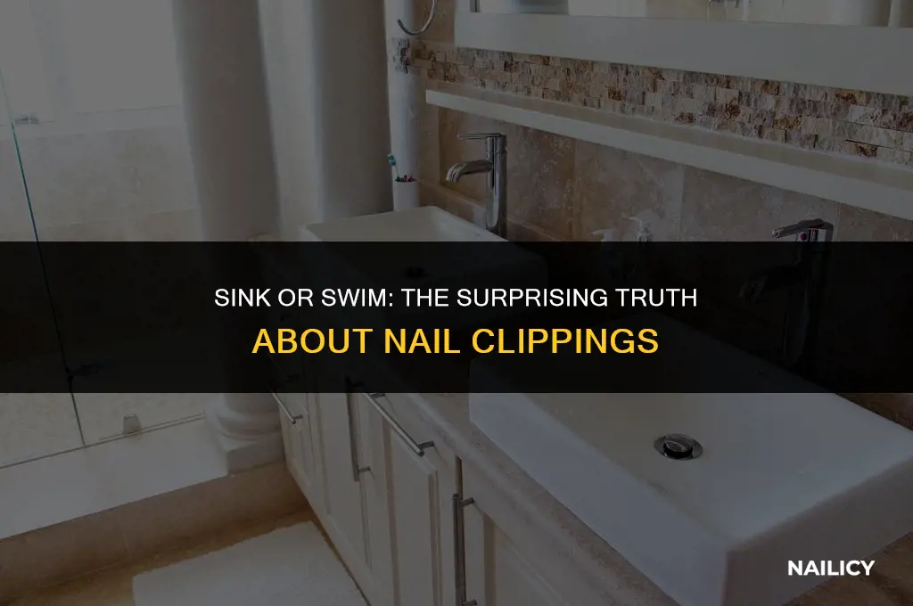 can nail clippings go down the sink