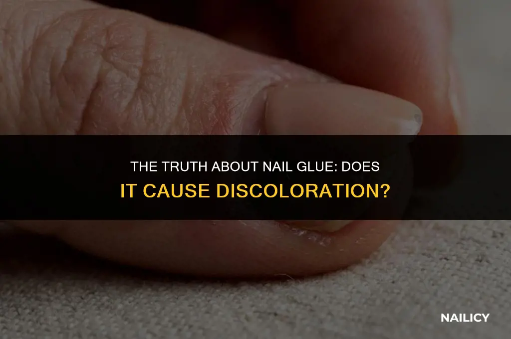 can nail glue cause discoloration