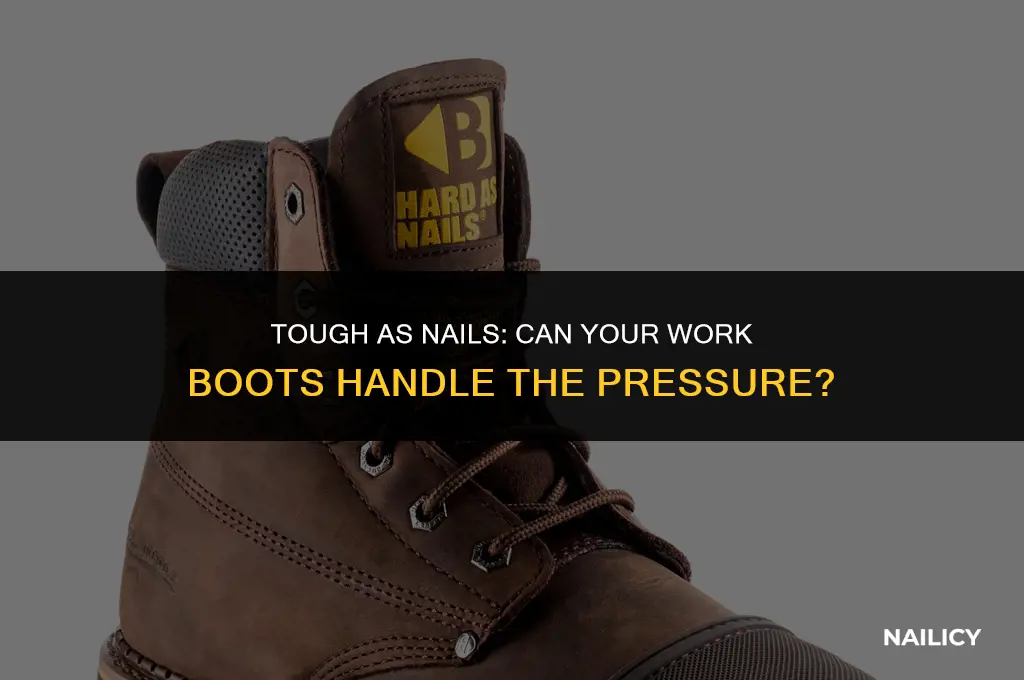 can nail go through work boot