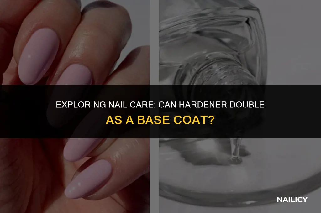 can nail hardener be used as a base coat