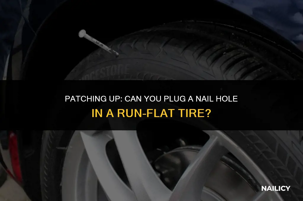 can nail hole be plugged in run flat tires