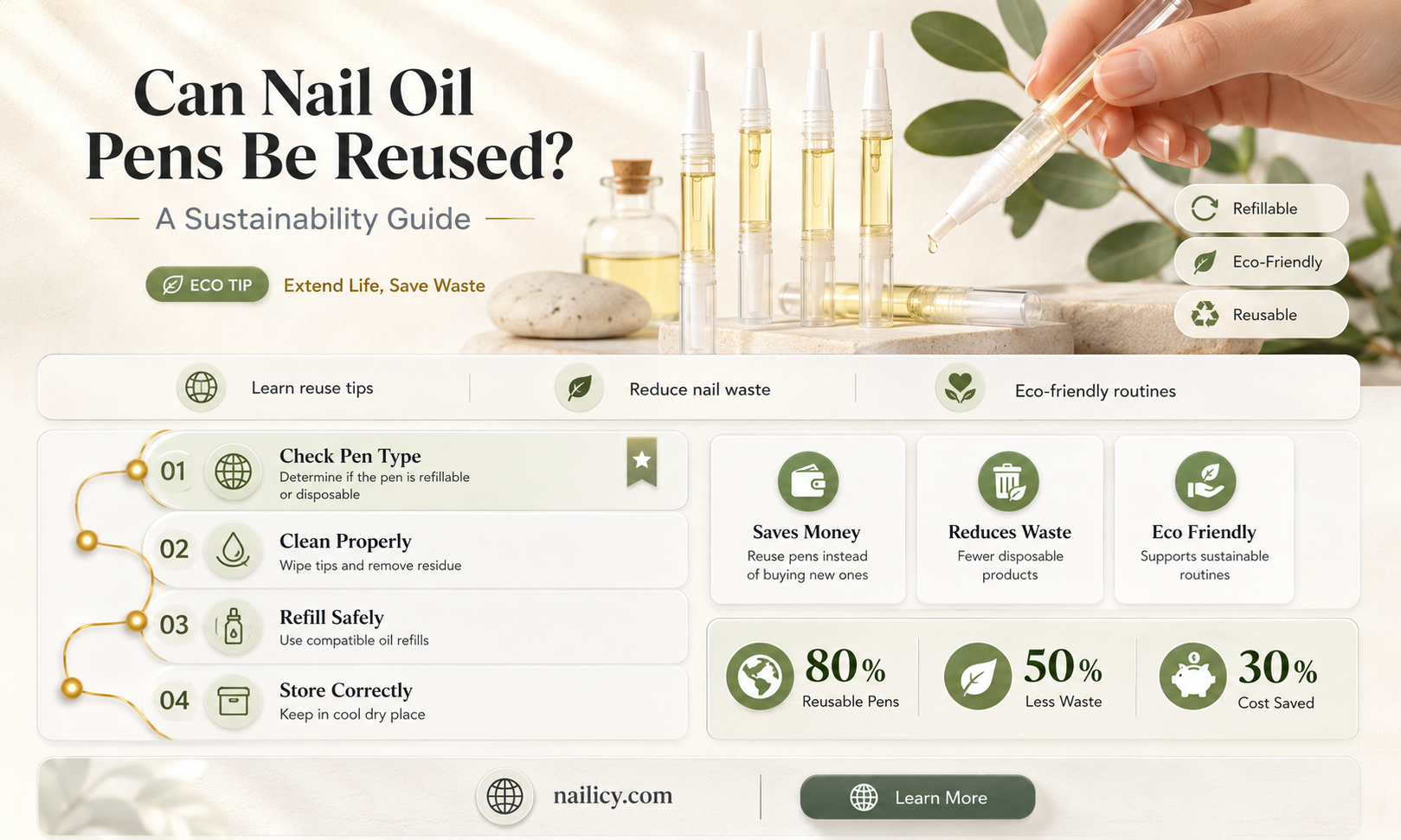 are nail oil pens reusable