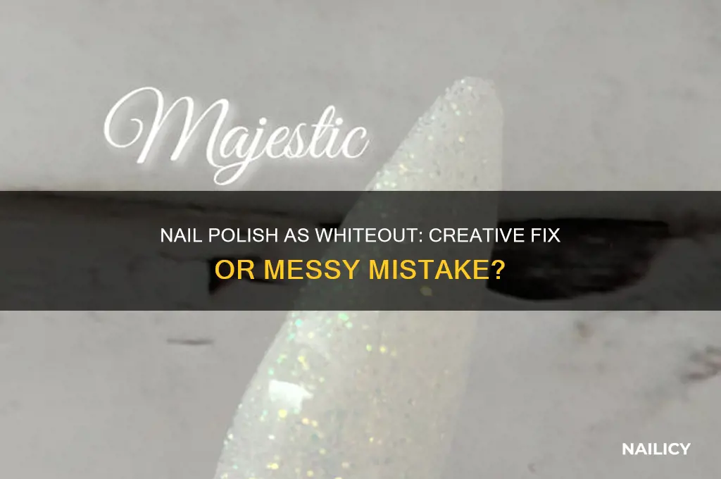 can nail polish act as whiteout