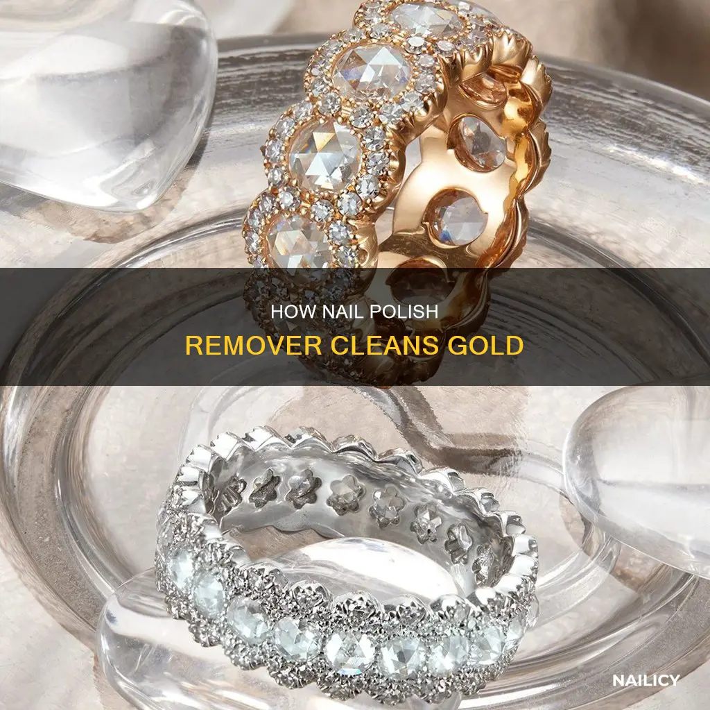 can nail polish remover clean gold